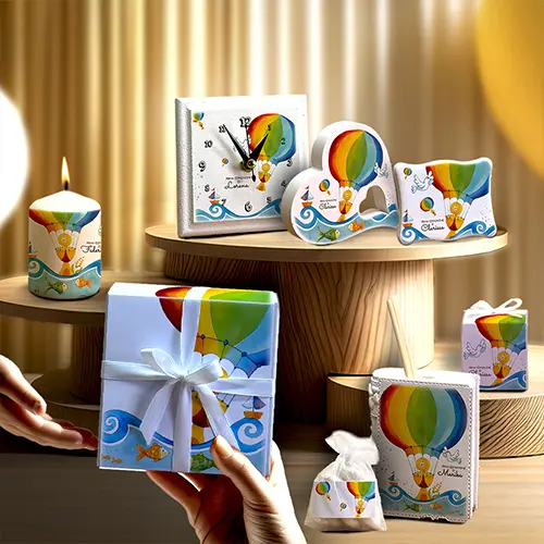 Bomboniere Linea Arcobaleno - Colorate e Personalizzate per Ogni Evento Bomboniere personalizzate Linea Arcobaleno, ideali per Comunione, Cresima, Battesimo e Matrimoni, con colori vivaci e simboli di gioia.