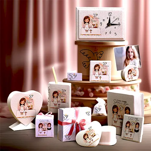 Bomboniere Linea Colomba - Comunione, Cresima e Battesimo Eleganti bomboniere artigianali Linea Colomba per Comunione, Cresima e Battesimo, personalizzabili e di alta qualità.
